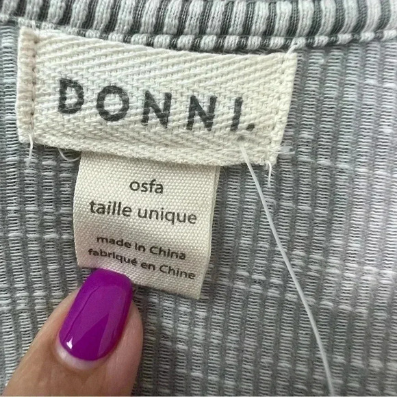 DONNI Sandwash Ribbed Open Front Cardigan Pockets Womens One Size Fits All - Picture 6 of 9